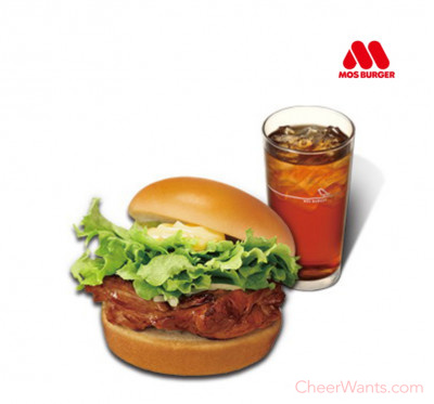 【紅利點數兌換】摩斯漢堡-C121蜜汁烤雞堡+冰紅茶(L)兌換券