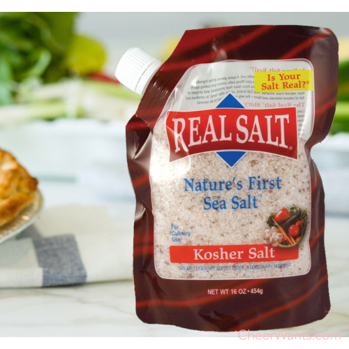 【REAL SALT】鑽石鹽 頂級天然海鹽454g (中鹽/袋裝)/2袋組