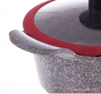 【Neoflam】Pote 系列 24cm 樸石鑄造雙耳鍋-IH底 (附矽膠圈上蓋)
