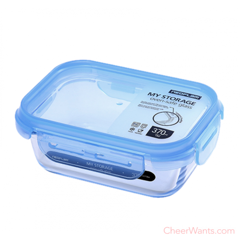 【Neoflam】My Storage 專利耐熱玻璃保鮮盒 長方形-370ml 