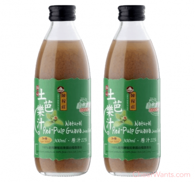 【陳稼莊】紅心土芭樂汁(加糖)-即飲式(300ml/瓶)/2瓶組
