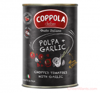 義大利【COPPOLA】柯波拉-大蒜切丁番茄基底醬(無鹽/400g/罐)2罐裝