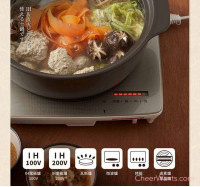 日本【MIYAWO 宮尾】IH系列-9號導熱加強型陶土湯鍋(2.9L-漸層可可黑)