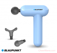 【BLAUPUNKT】藍寶mini USB隨身筋膜震動按摩槍-貝殼藍(BPB-M07HU)【贈美體按摩頭】