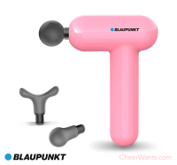 【BLAUPUNKT】藍寶mini USB隨身筋膜震動按摩槍-珊瑚粉(BPB-M07HU)【贈美體按摩頭】