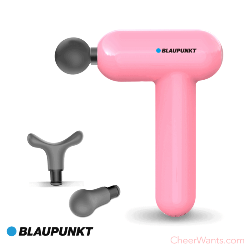 【BLAUPUNKT】藍寶mini USB隨身筋膜震動按摩槍-珊瑚粉(BPB-M07HU)【贈美體按摩頭】
