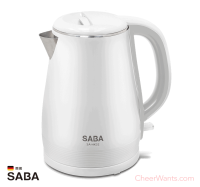 德國【SABA】1.7L 雙層防燙不鏽鋼快煮壺 (SA-HK32)