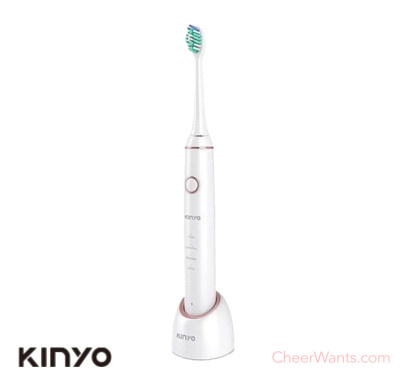 【KINYO】充電式音波電動牙刷-玫瑰金色 (ETB-830RG)