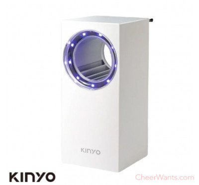 【KINYO】智能光控無線吸入式捕蚊燈-白色 (KL-5383)