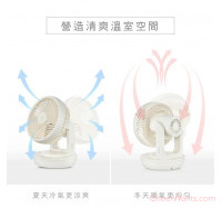 【KINYO】3D智能溫控循環扇 (CCF-8770)-花漾粉