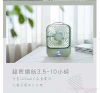 【KINYO】靜音復古桌扇 (UF-5750) 文青綠