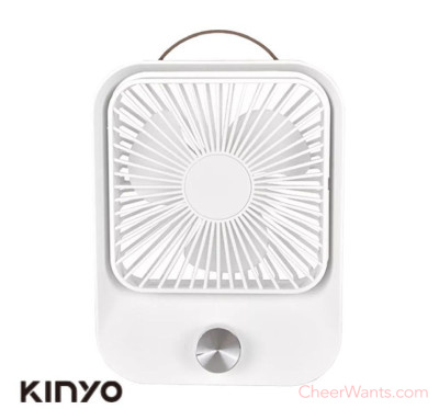 【KINYO】靜音復古桌扇 (UF-5750) 經典白