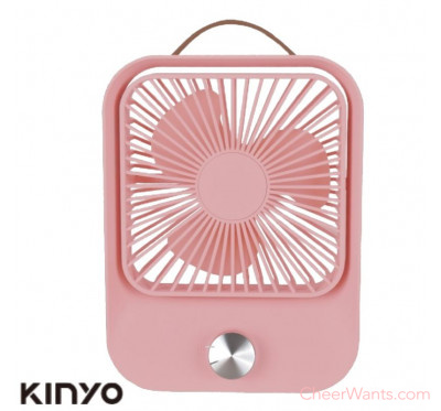 【KINYO】靜音復古桌扇 (UF-6745) 石英粉