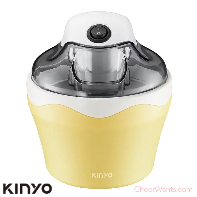 【KINYO】DIY自動冰淇淋機 (ICE-33)-黃色