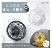 【KINYO】無線遙控LED吊扇 (UF-7065)-質感灰