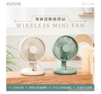 【KINYO】無線迷你循環扇 (UF-7150)-米色
