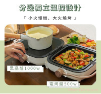 【RICHMORE】TwinChef 雙廚折疊爐-松葉綠 (雙盤)(RM-0648TG)