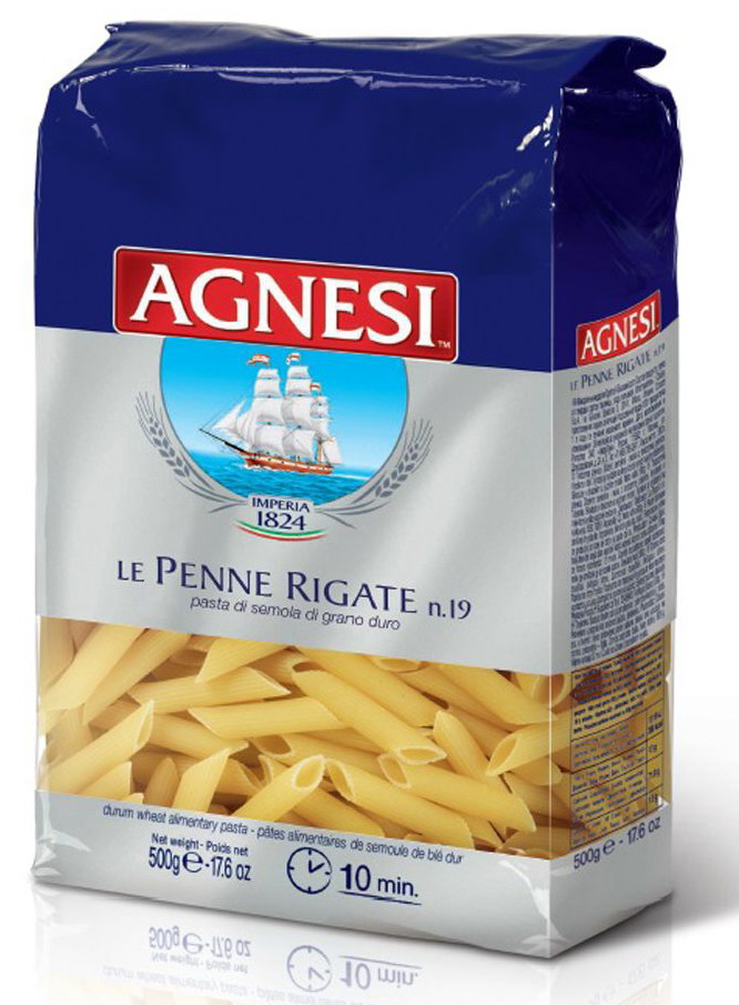 Agnesi 義大利筆尖麵 Penne Rigate n.19 500g