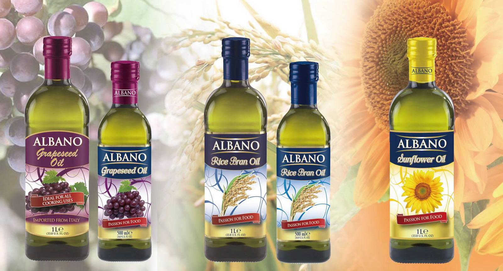 義大利原裝Albano-玄米油、葡萄籽油、葵花油