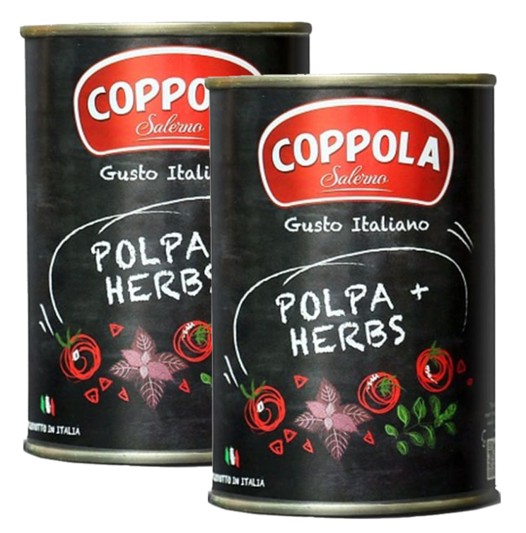 【COPPOLA】義大利-Coppola 柯波拉-羅勒切丁番茄基底醬(無鹽)/ 2罐裝 ( 400g/罐 )