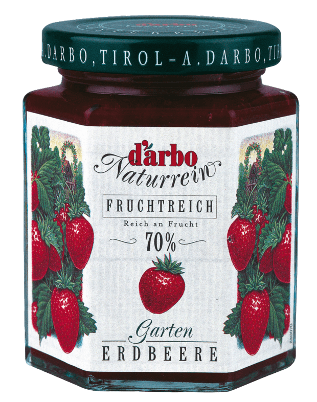 奧地利-D'arbo 德寶-70%果肉天然草莓果醬 ( 200g/瓶 )