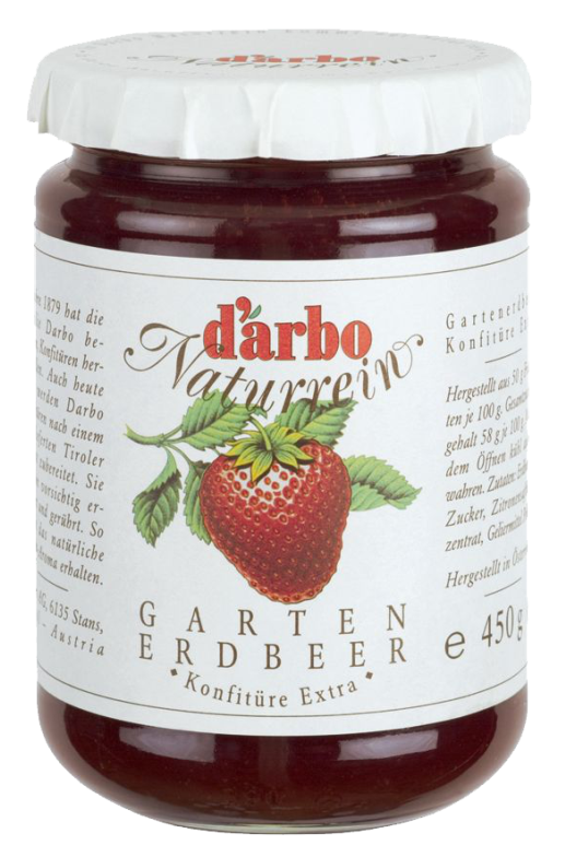 奧地利-D'arbo 德寶-天然草莓果醬 ( 450g/瓶 )