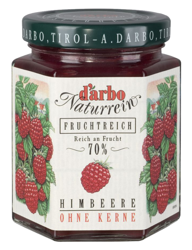奧地利-D'arbo 德寶-70%果肉天然覆盆莓果醬 ( 200g/瓶 )