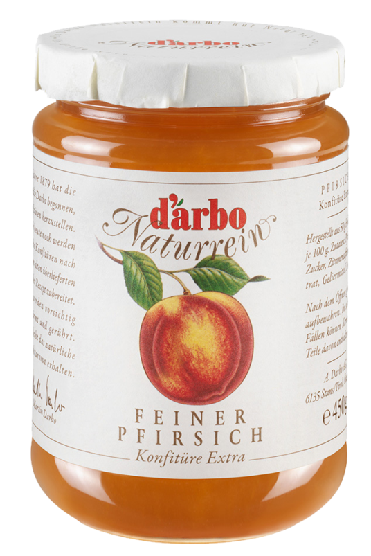 奧地利-D'arbo 德寶-天然水蜜桃果醬 ( 450g/瓶 )