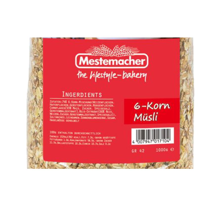 德國原裝進口-Mestemacher 麥大師-什錦穀片 ( 1000g/包 )