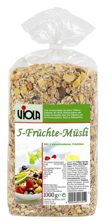 德國原裝進口-Viola 麥維樂-綜合水果穀片 ( 1000g/包 )