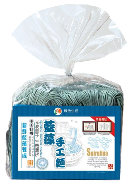 【綠色生活】生機藍藻手工麵條(600g/包)