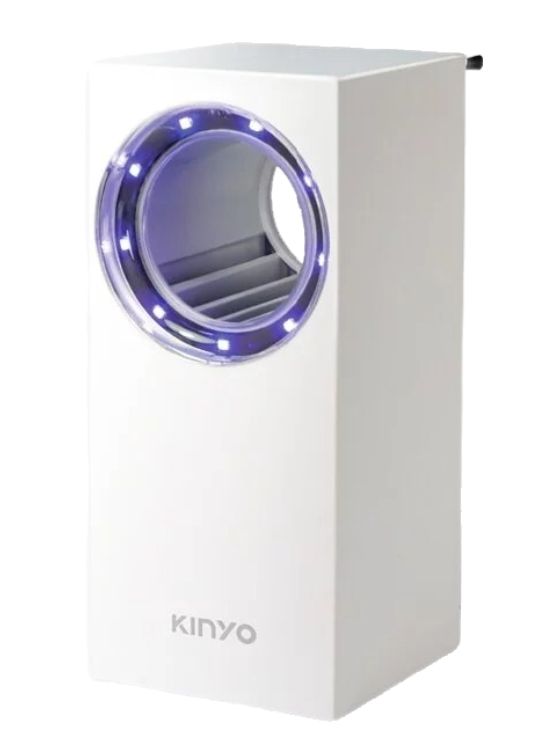 【KINYO】智能光控無線吸入式捕蚊燈-白色 (KL-5383)