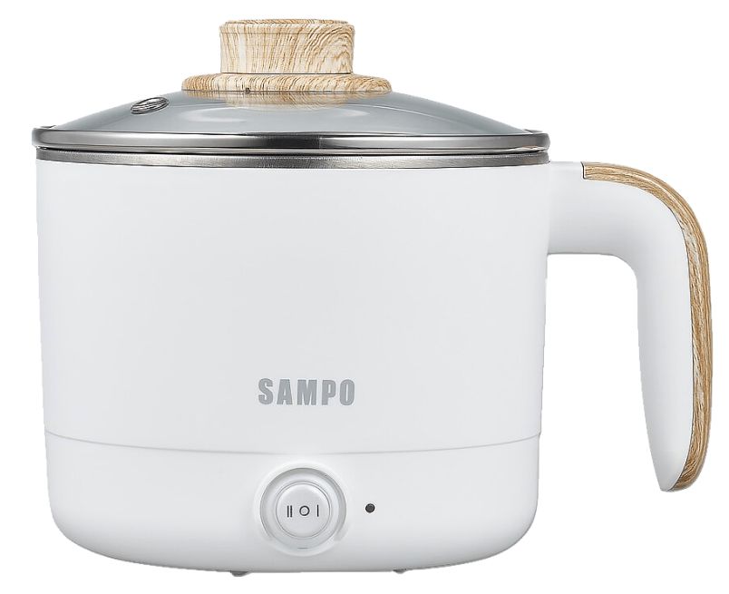 【SAMPO】聲寶雙層防燙多功能快煮美食鍋/料理鍋/電火鍋/旅行鍋(附蒸架)(KQ-CA12D) 
