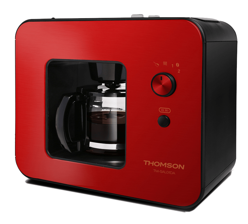 法國【THOMSON】自動研磨咖啡機-紅色 (TM-SAL01DA)